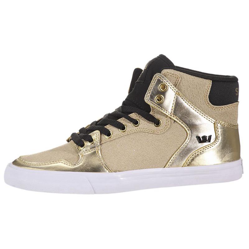 Zapatillas Altas Supra Argentina Mujer - VAIDER Doradas (BOQJC-8312)